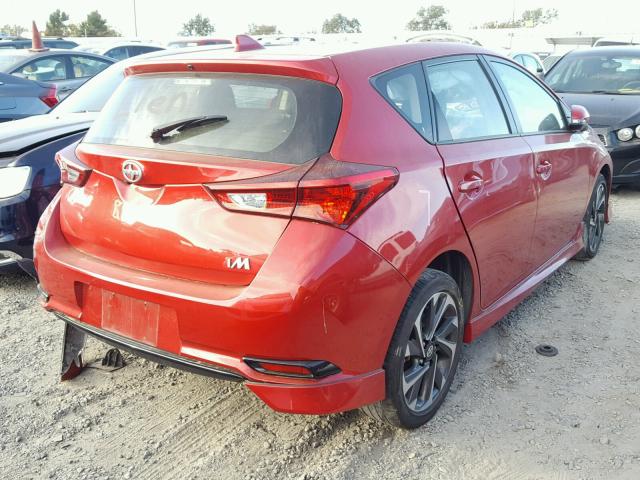 JTNKARJEXGJ517133 - 2016 TOYOTA SCION IM RED photo 4