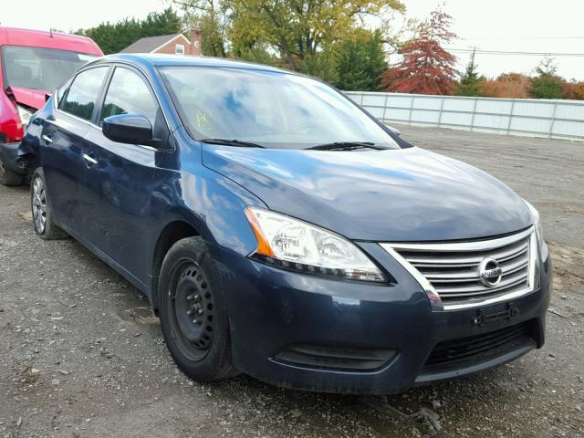 1N4AB7AP1DN904148 - 2013 NISSAN SENTRA S BLUE photo 1