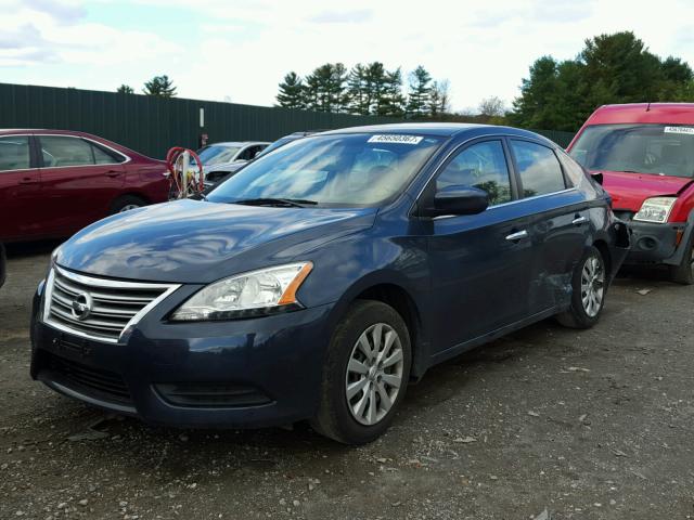 1N4AB7AP1DN904148 - 2013 NISSAN SENTRA S BLUE photo 2