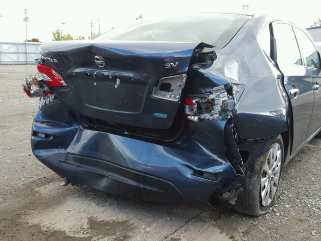 1N4AB7AP1DN904148 - 2013 NISSAN SENTRA S BLUE photo 9