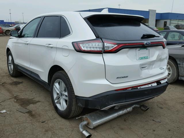 2FMPK4J95HBC15246 - 2017 FORD EDGE SEL WHITE photo 3