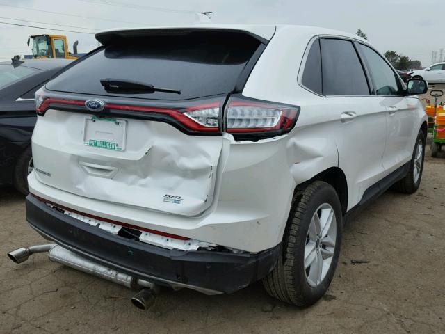 2FMPK4J95HBC15246 - 2017 FORD EDGE SEL WHITE photo 4