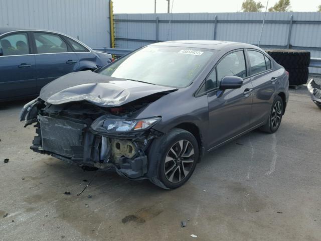 2HGFB2F89EH544482 - 2014 HONDA CIVIC EX GRAY photo 2