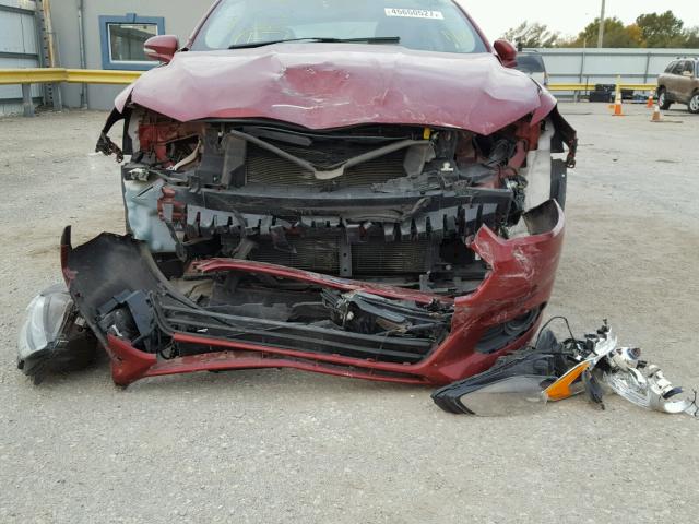 3FA6P0HD6ER200679 - 2014 FORD FUSION SE RED photo 9