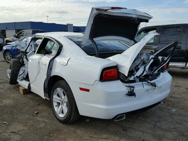 2B3CL3CG7BH584301 - 2011 DODGE CHARGER WHITE photo 3