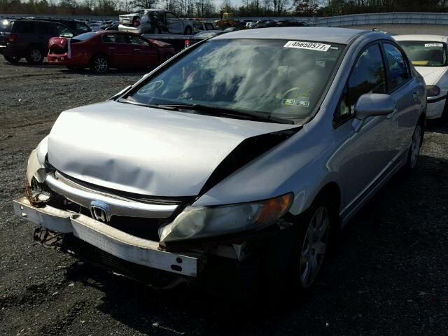 1HGFA16527L058900 - 2007 HONDA CIVIC LX SILVER photo 2