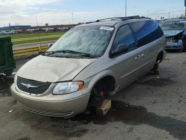 2C8GP44302R676591 - 2002 CHRYSLER TOWN & COU TAN photo 2