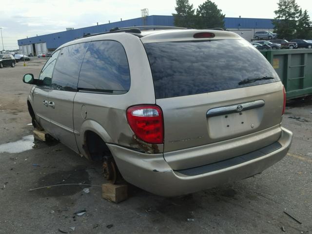 2C8GP44302R676591 - 2002 CHRYSLER TOWN & COU TAN photo 3