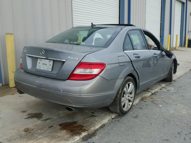 WDDGF81X19R067003 - 2009 MERCEDES-BENZ C 300 4MAT GRAY photo 4