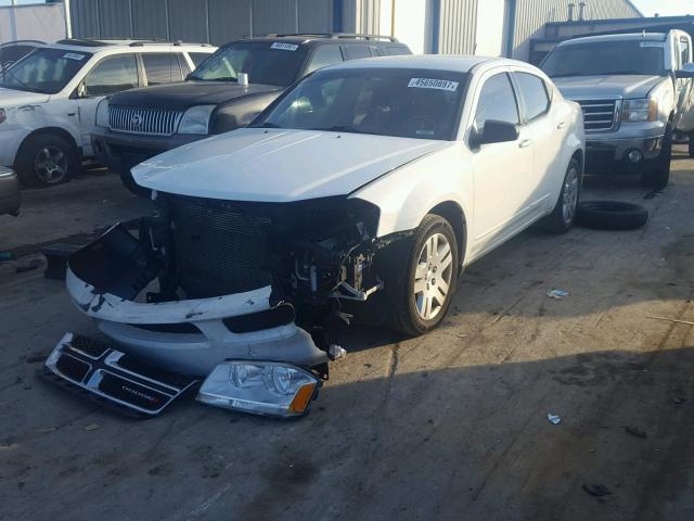 1C3CDZAB7CN323981 - 2012 DODGE AVENGER SE WHITE photo 2