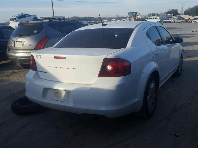 1C3CDZAB7CN323981 - 2012 DODGE AVENGER SE WHITE photo 4