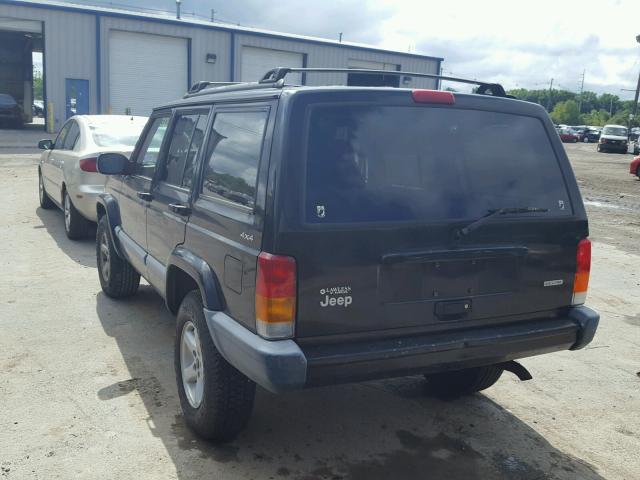 1J4FF48S91L547168 - 2001 JEEP CHEROKEE S BLACK photo 3