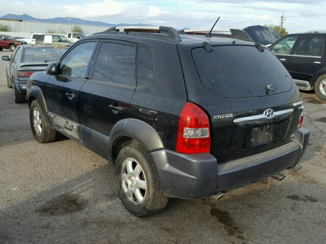 KM8JN72DX5U127462 - 2005 HYUNDAI TUCSON GLS BLACK photo 3