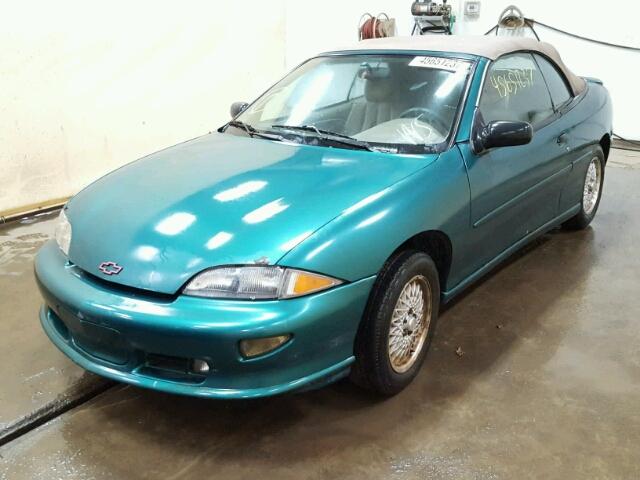 4G1JF32T7XB905112 - 1999 CHEVROLET CAVALIER GREEN photo 2