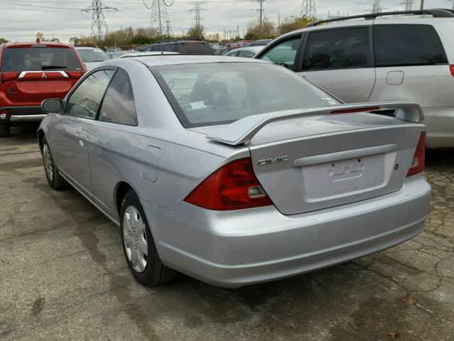 1HGEM22931L086312 - 2001 HONDA CIVIC SI SILVER photo 3