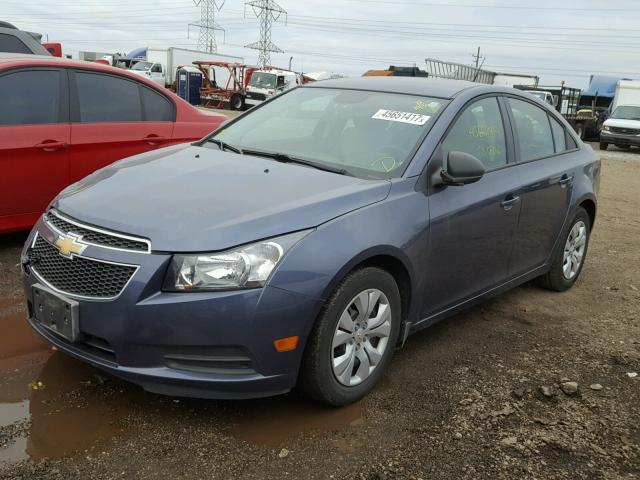 1G1PA5SH2E7221084 - 2014 CHEVROLET CRUZE LS BLUE photo 2