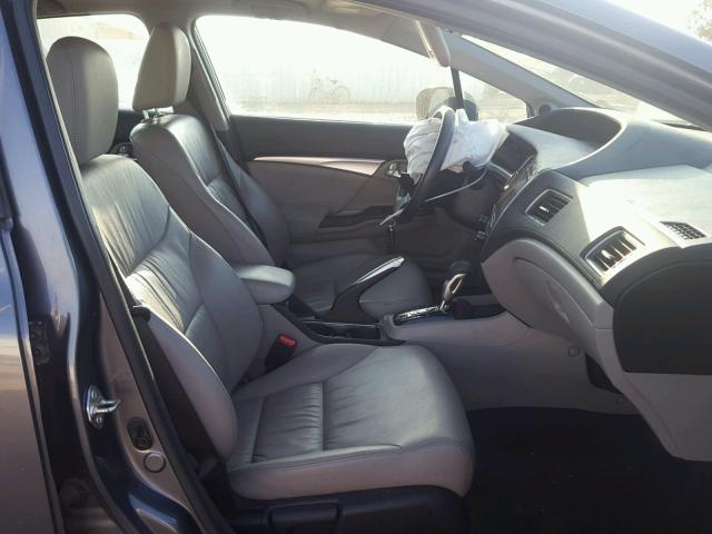 2HGFB2F92FH514282 - 2015 HONDA CIVIC EXL ნაცრისფერი ფოტო 5