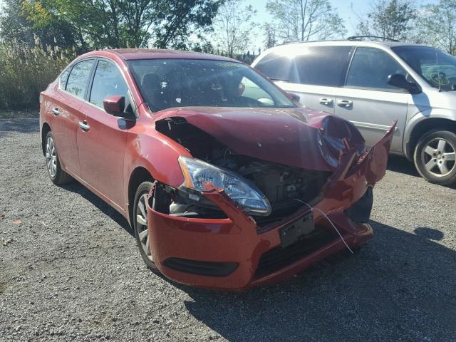 3N1AB7AP4EL633536 - 2014 NISSAN SENTRA S RED photo 1