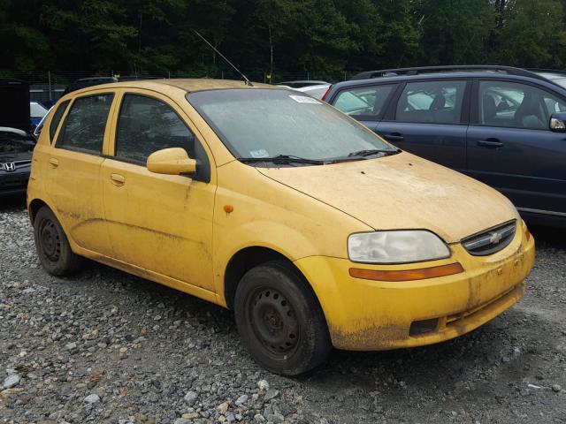 KL1TD62694B249081 - 2004 CHEVROLET AVEO YELLOW photo 1