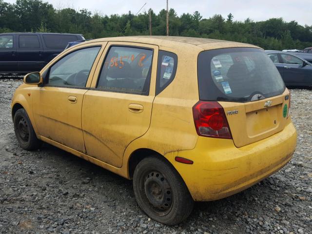 KL1TD62694B249081 - 2004 CHEVROLET AVEO YELLOW photo 3