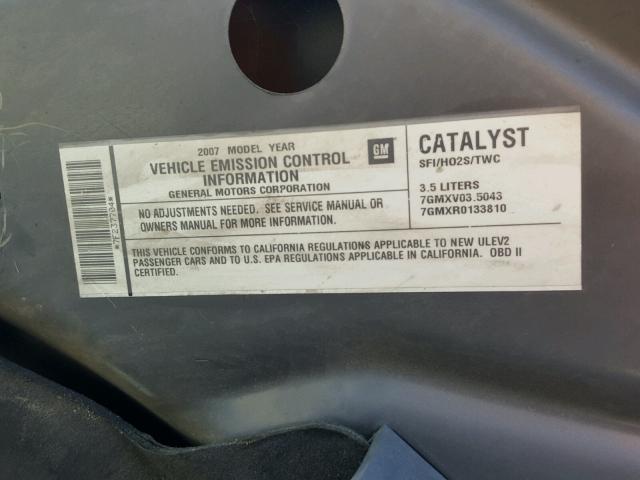 1G1ZT68N07F237704 - 2007 CHEVROLET MALIBU MAX 灰色 照片 10