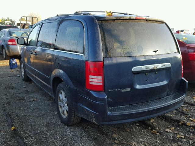 2A8HR54P98R738581 - 2008 CHRYSLER TOWN & COU 蓝色 照片 3