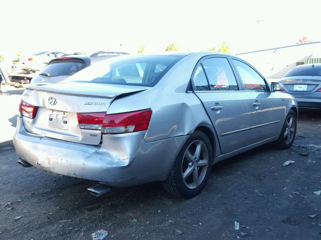 5NPEU46F97H261721 - 2007 HYUNDAI SONATA SE SILVER photo 4