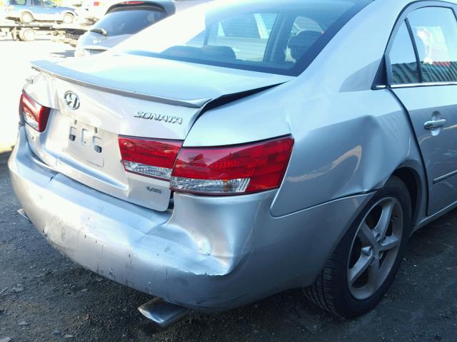 5NPEU46F97H261721 - 2007 HYUNDAI SONATA SE SILVER photo 9