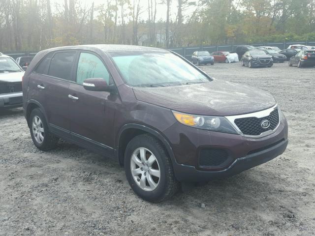 5XYKT3A18DG377975 - 2013 KIA SORENTO MAROON photo 1