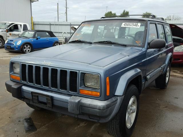 1J4FF68SXXL648613 - 1999 JEEP CHEROKEE S BLUE photo 2