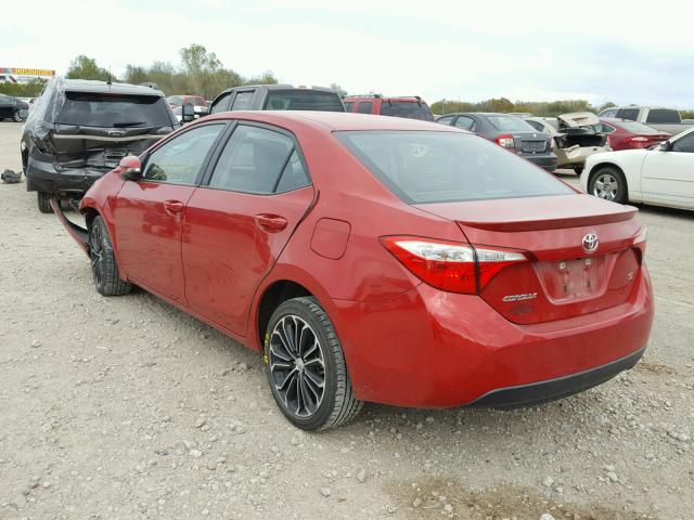 5YFBURHEXEP025180 - 2014 TOYOTA COROLLA L RED photo 3