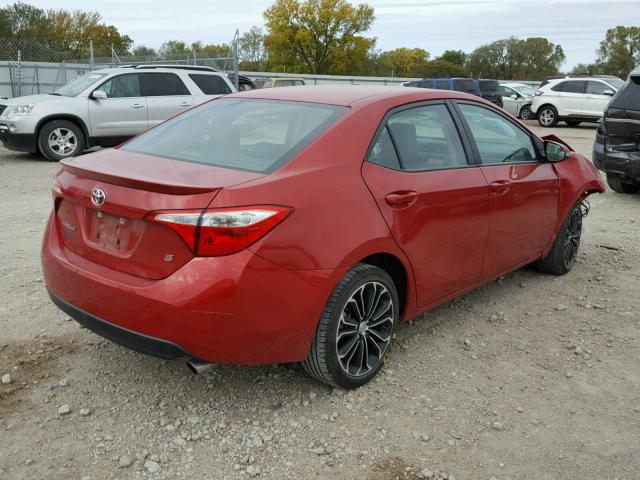 5YFBURHEXEP025180 - 2014 TOYOTA COROLLA L RED photo 4