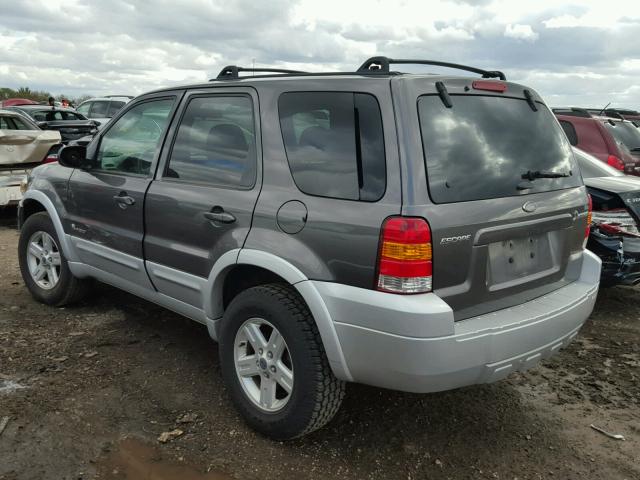 1FMYU95H75KC95180 - 2005 FORD ESCAPE HEV GRAY photo 3