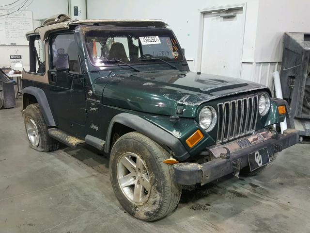 1J4FA49S2YP785508 - 2000 JEEP WRANGLER / GREEN photo 1