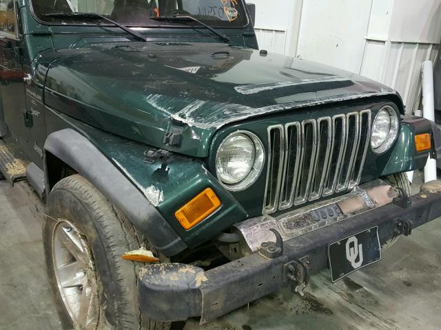 1J4FA49S2YP785508 - 2000 JEEP WRANGLER / GREEN photo 9