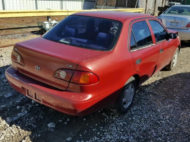 1NXBR12E12Z614253 - 2002 TOYOTA COROLLA CE RED photo 4