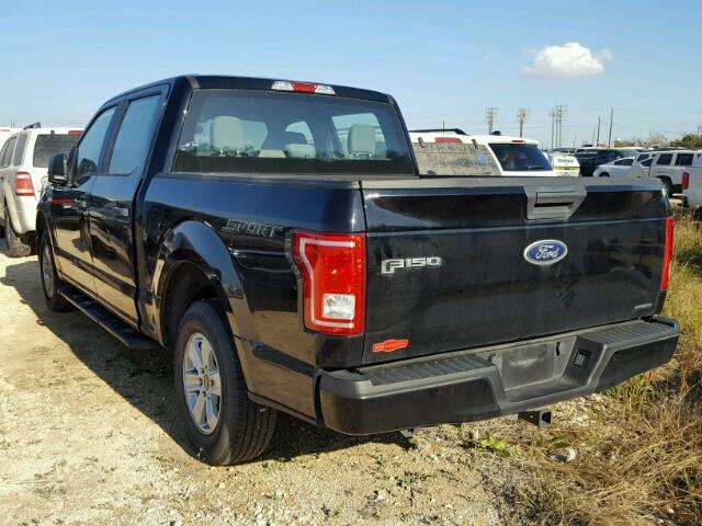 1FTEW1CF2GKD63280 - 2016 FORD F150 SUPER BLACK photo 3