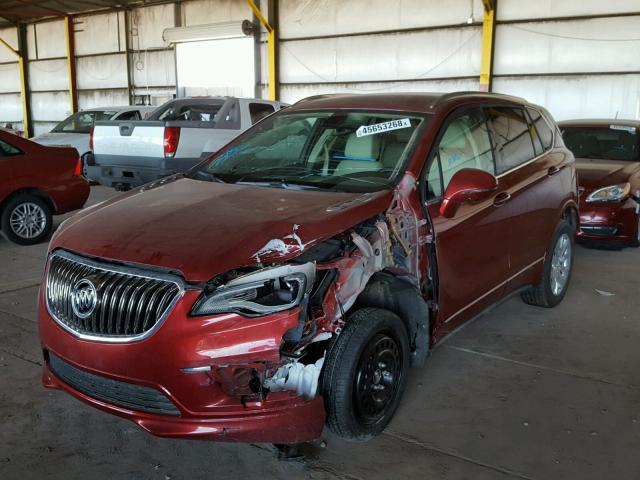 LRBFX2SA6JD009852 - 2018 BUICK ENVISION E RED photo 2