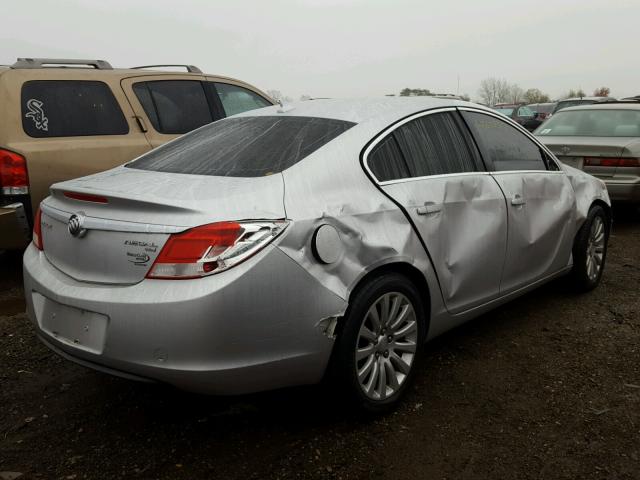 W04GN5EC2B1109633 - 2011 BUICK REGAL CXL SILVER photo 4