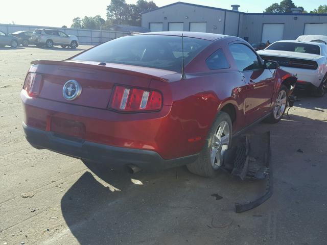 1ZVBP8ANXA5101934 - 2010 FORD MUSTANG RED photo 4