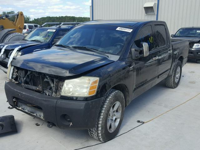 1N6BA07B45N579305 - 2005 NISSAN TITAN BLACK photo 2