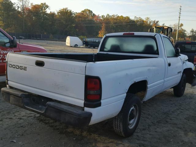 1B7HC16X11S221939 - 2001 DODGE RAM 1500 WHITE photo 4