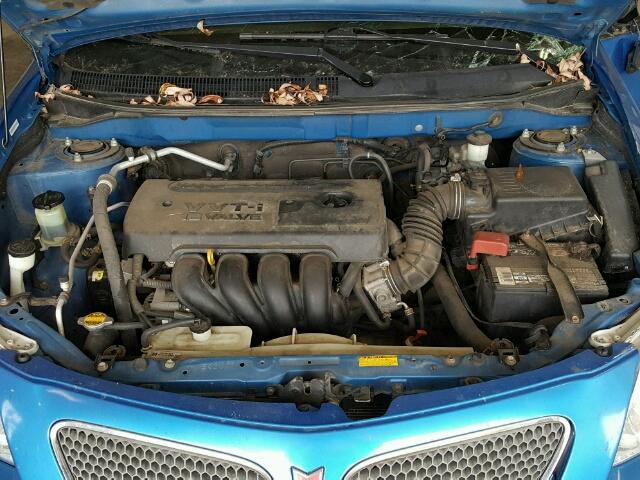 5Y2SL658X8Z400124 - 2008 PONTIAC VIBE BLUE photo 7