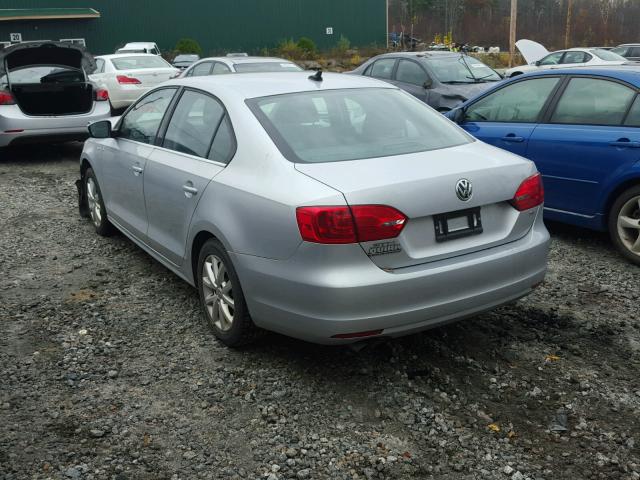 3VWD17AJ0EM435262 - 2014 VOLKSWAGEN JETTA SE GRAY photo 3