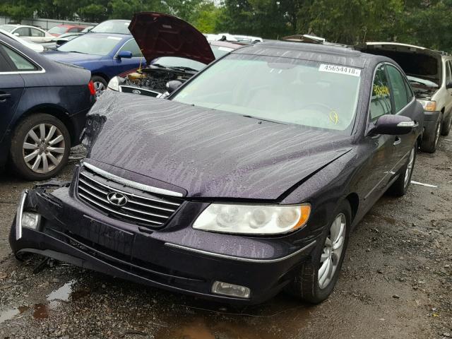 KMHFC46F27A166878 - 2007 HYUNDAI AZERA SE PURPLE photo 2