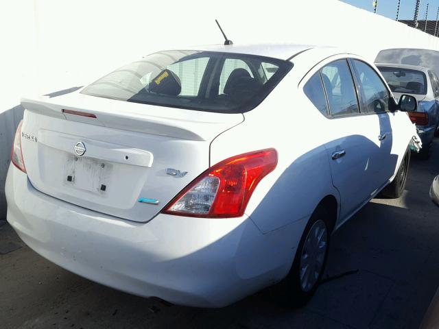 3N1CN7AP7EL830586 - 2014 NISSAN VERSA S WHITE photo 4