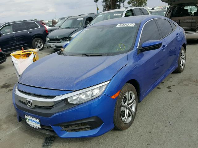 2HGFC2F58GH545418 - 2016 HONDA CIVIC LX BLUE photo 2