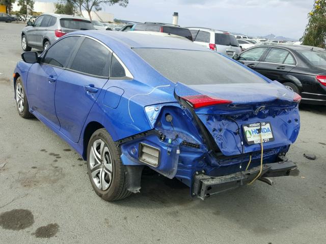 2HGFC2F58GH545418 - 2016 HONDA CIVIC LX BLUE photo 3