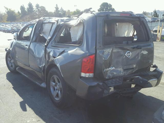 5N1AA08A95N713550 - 2005 NISSAN ARMADA SE GRAY photo 3