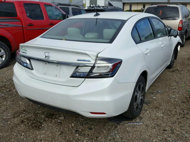 19XFB4F2XEE001384 - 2014 HONDA CIVIC HYBR WHITE photo 4